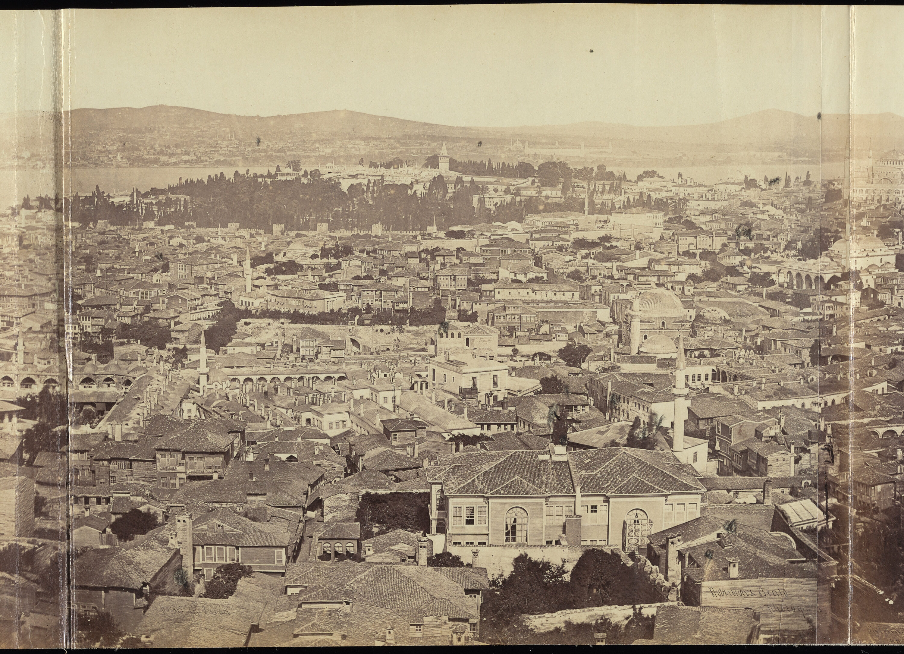 Beyazıt Kulesi’nden Robertson & Beato Panoraması (4/5) – Topkapı Sarayı Yönü
