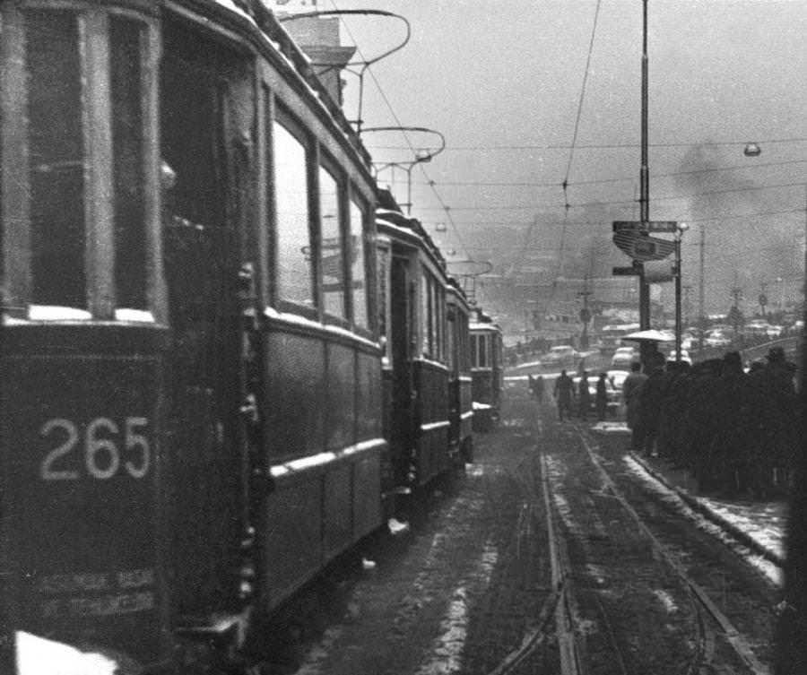 Karaköy Tram Stop On A Snowy Day