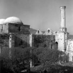 Jesus Bey Mosque Avlu, Minaret and Two Domes View