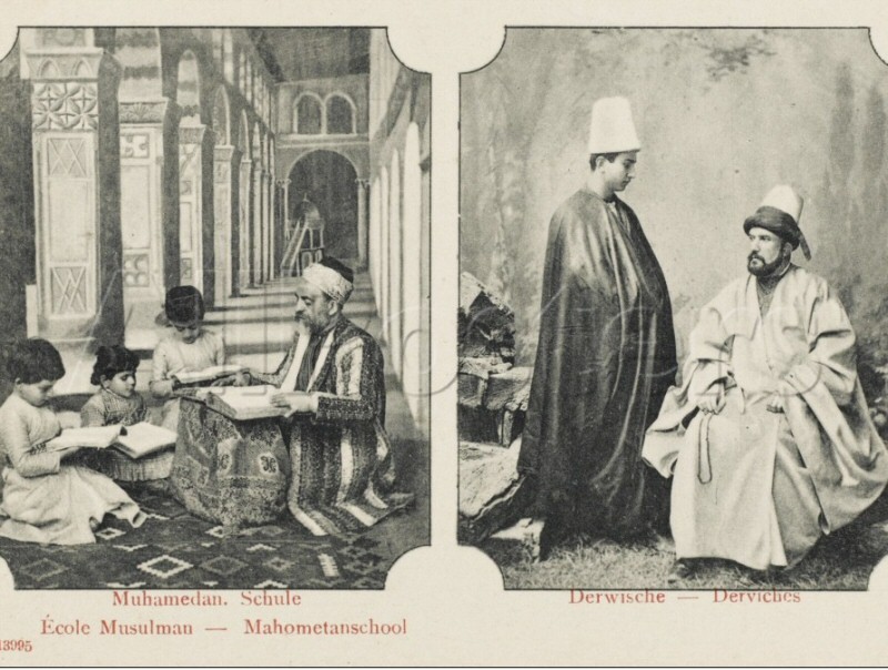 Medressa and 2 Mevlevi Dervishes