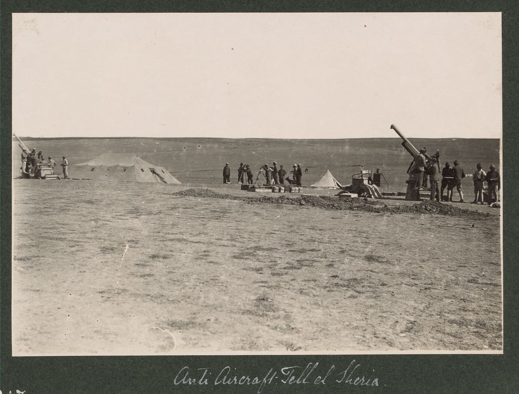 Anti aircraft Tell el Sheria, 1917