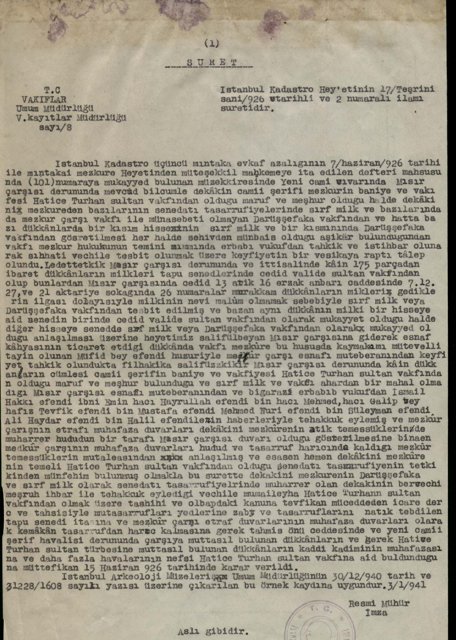 MISIR ÇARŞISI — Document