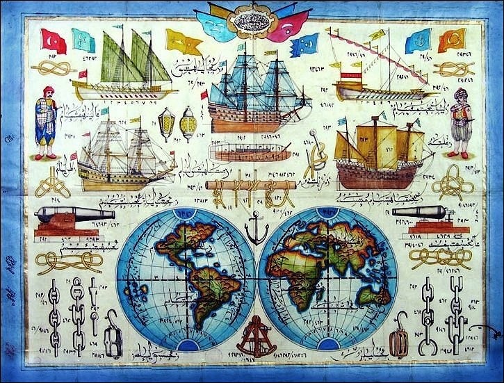 OSMANLI KARTPOSTAL OTTOMAN NAVIGATION (105)
