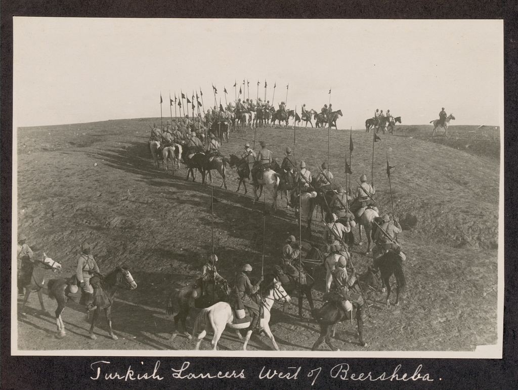 Turkish Lancers west of Beersheba, 1917.