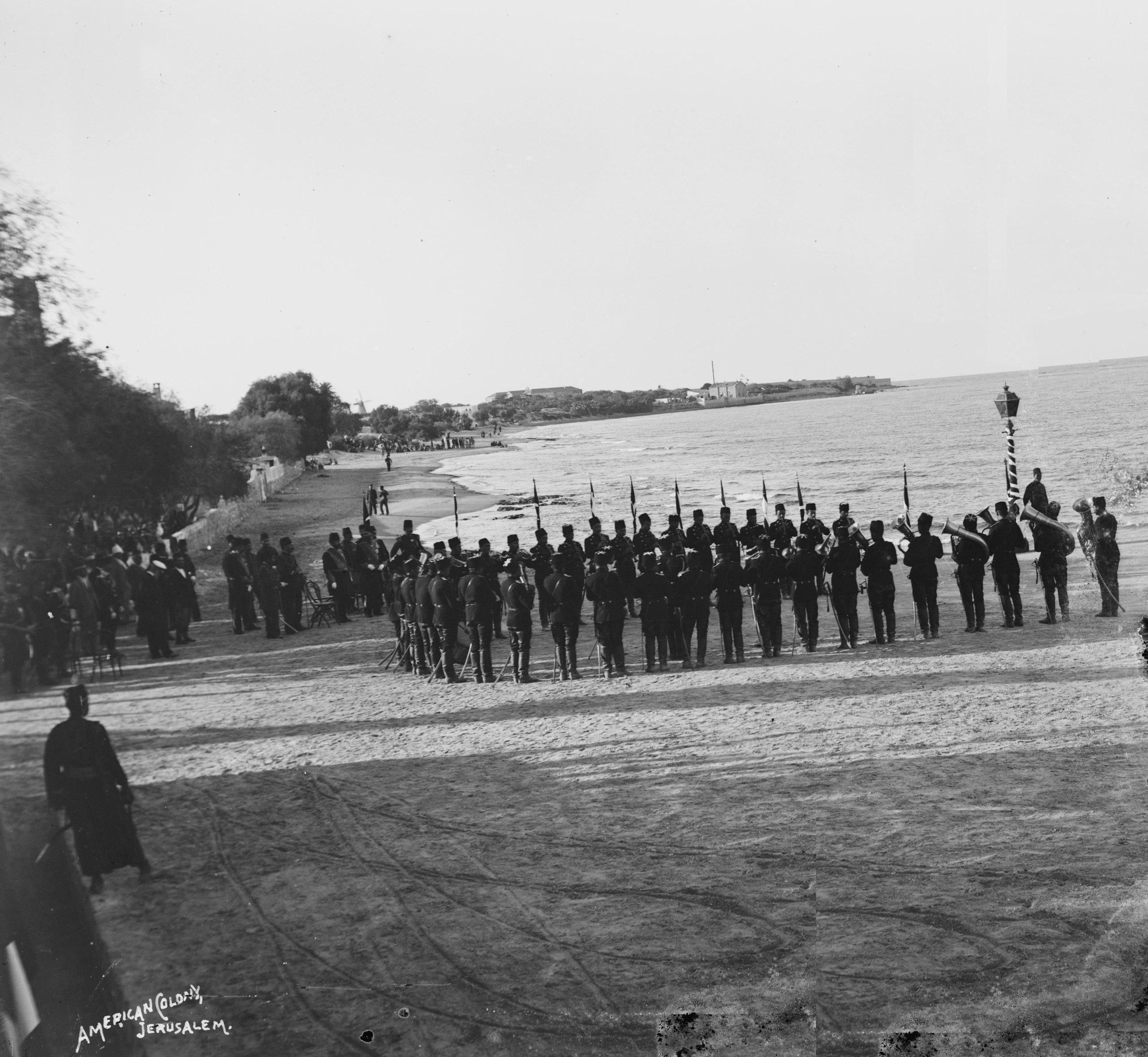 1898. Turkish band on Haifa quay