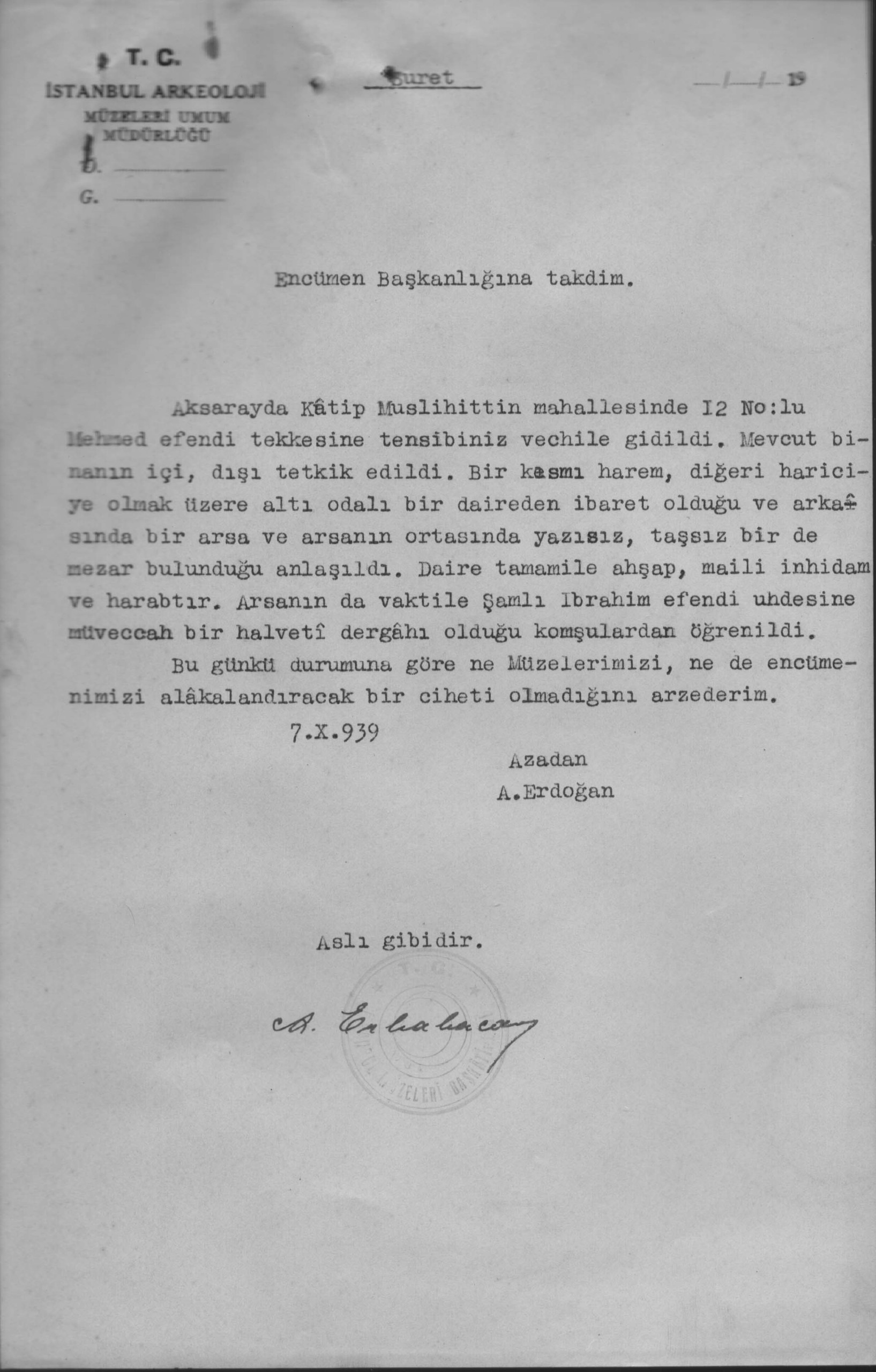 HALFETİ TEKKESİ — Belge