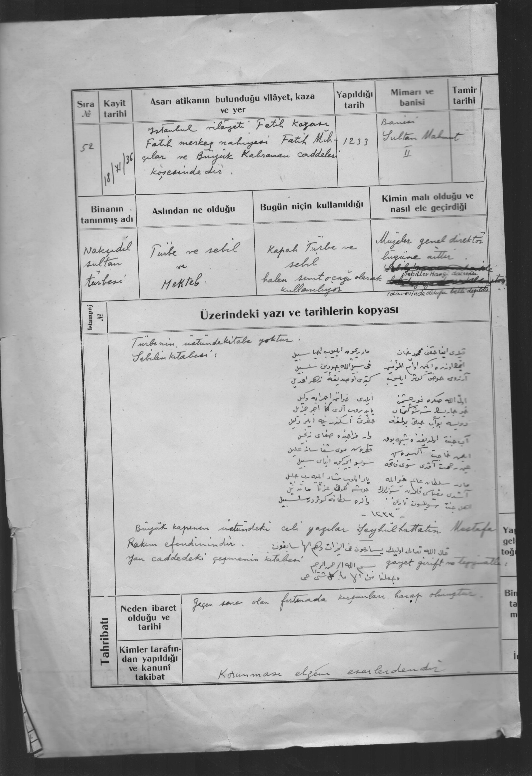 NAKŞIDİL SULTAN TÜRBESİ — Document