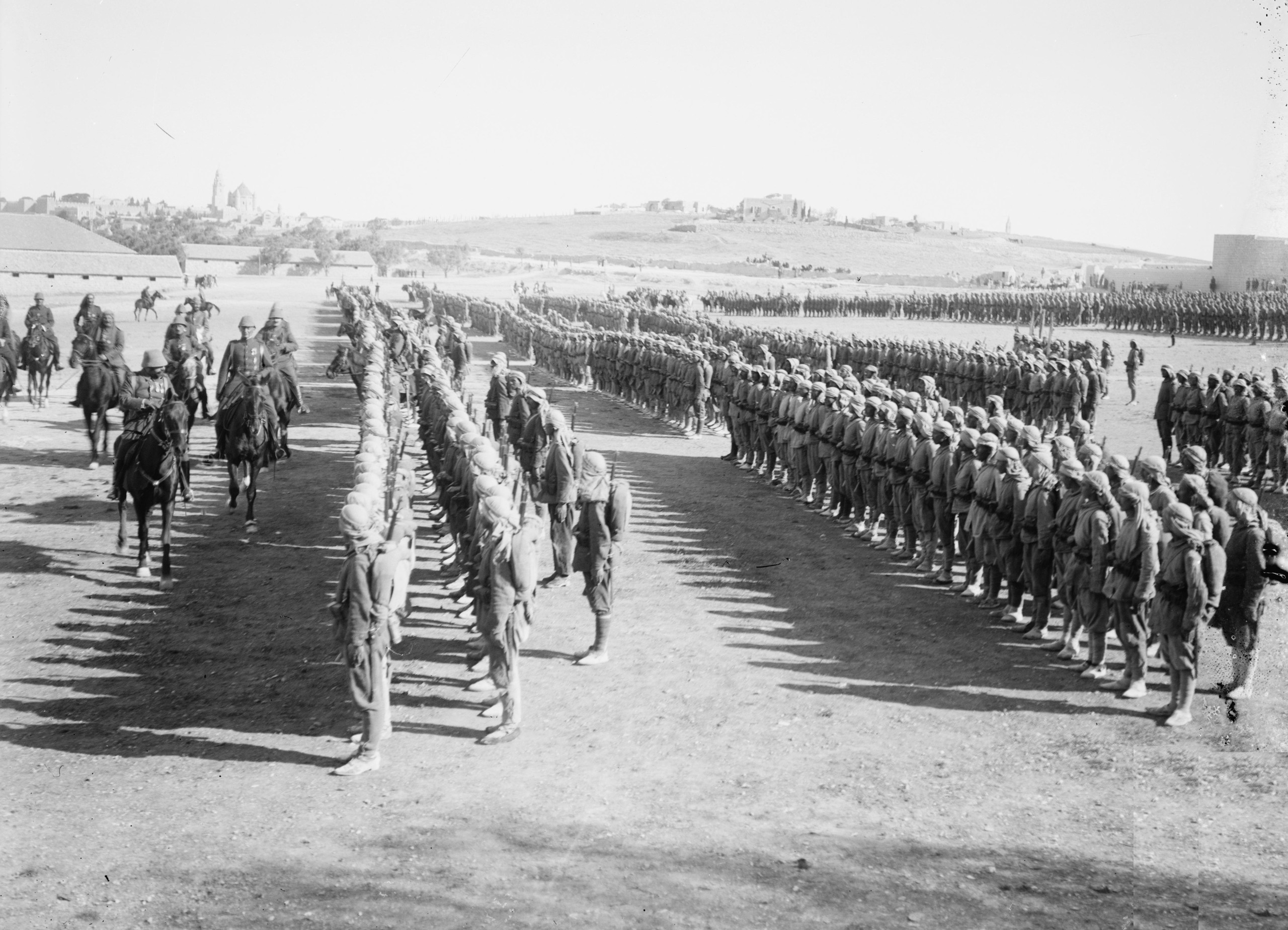 Turk. [i.e., Turkish] soldiers on parade grounds