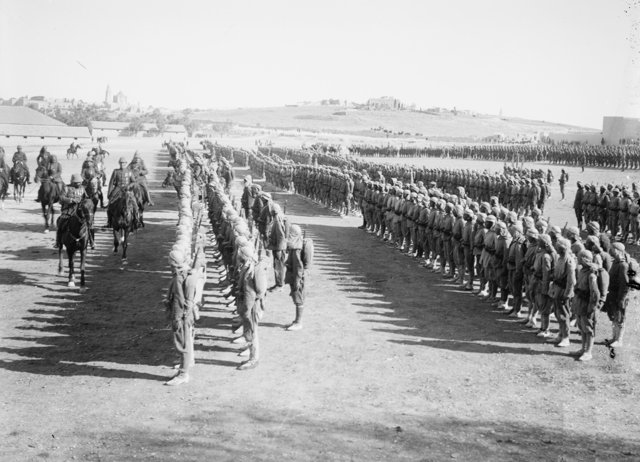 Turk. [i.e., Turkish] soldiers on parade grounds