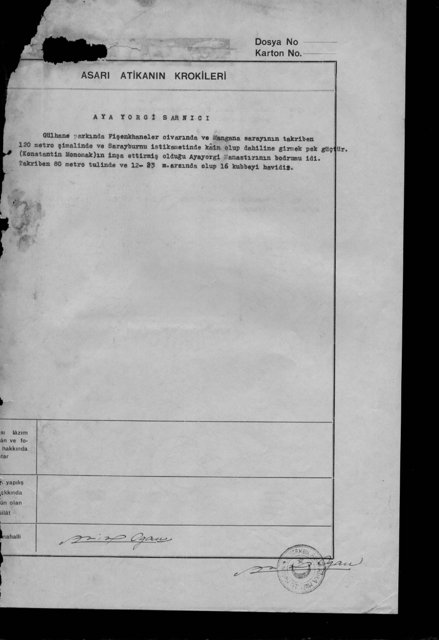 AYA YORGİ SARNICI — Document