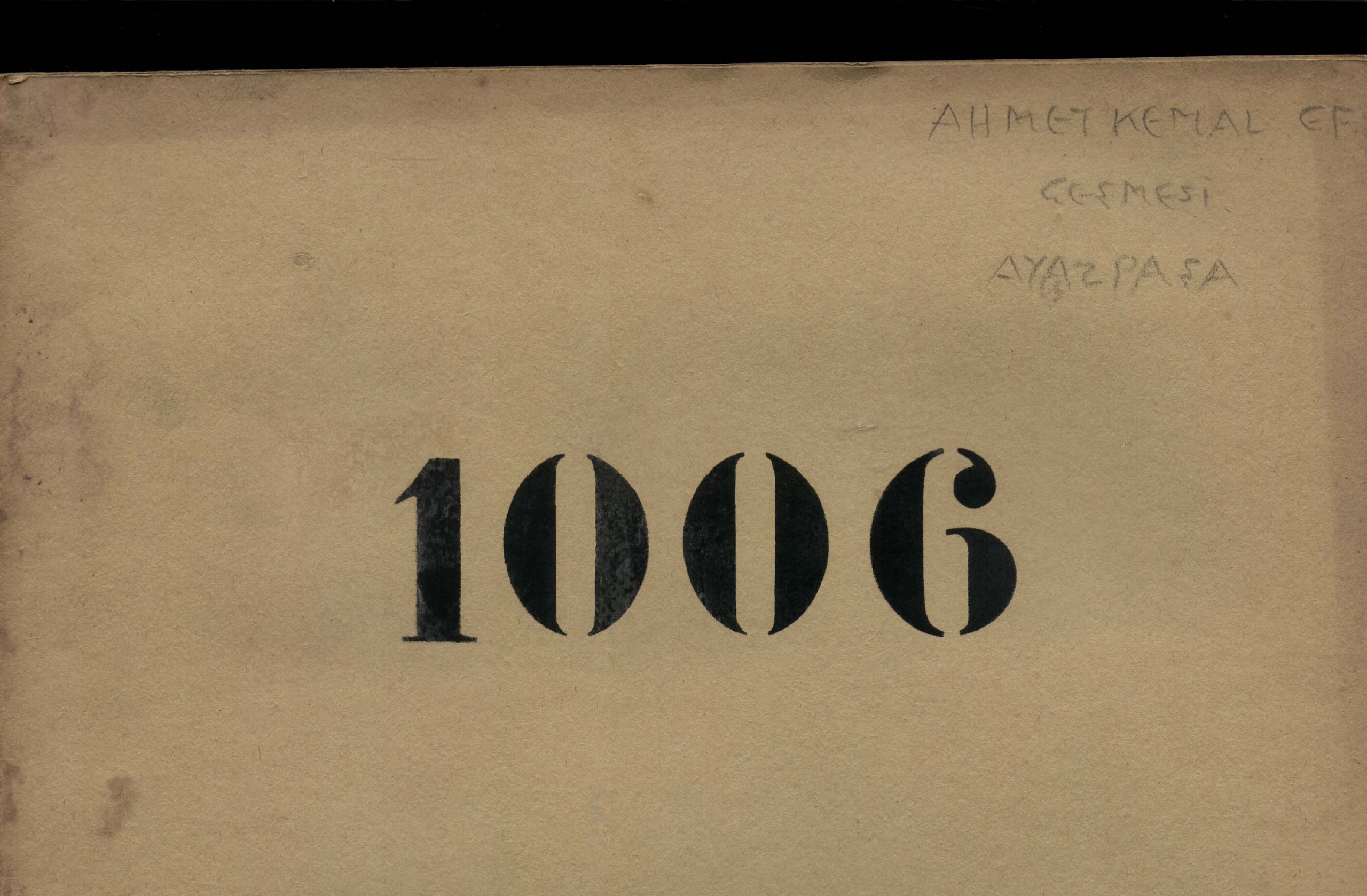 MEHMET KEMAL EFENDİ ÇEŞMESİ — Belge