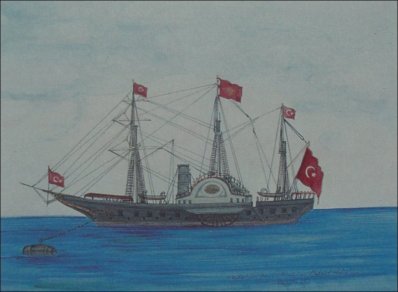 OSMANLI KARTPOSTAL OTTOMAN NAVIGATION (315)