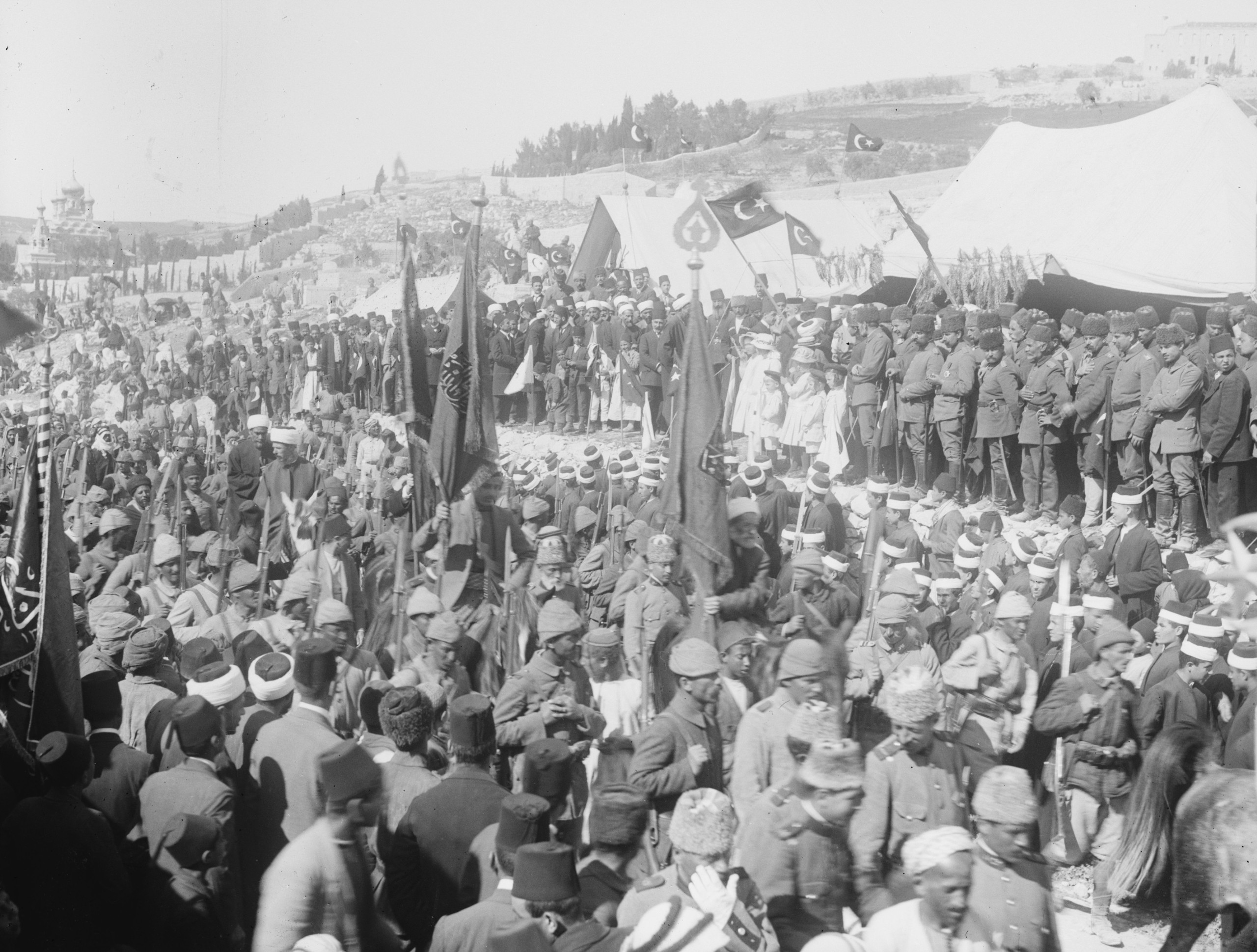 Ceremony with Turkish soldiers and officers in Palestine
