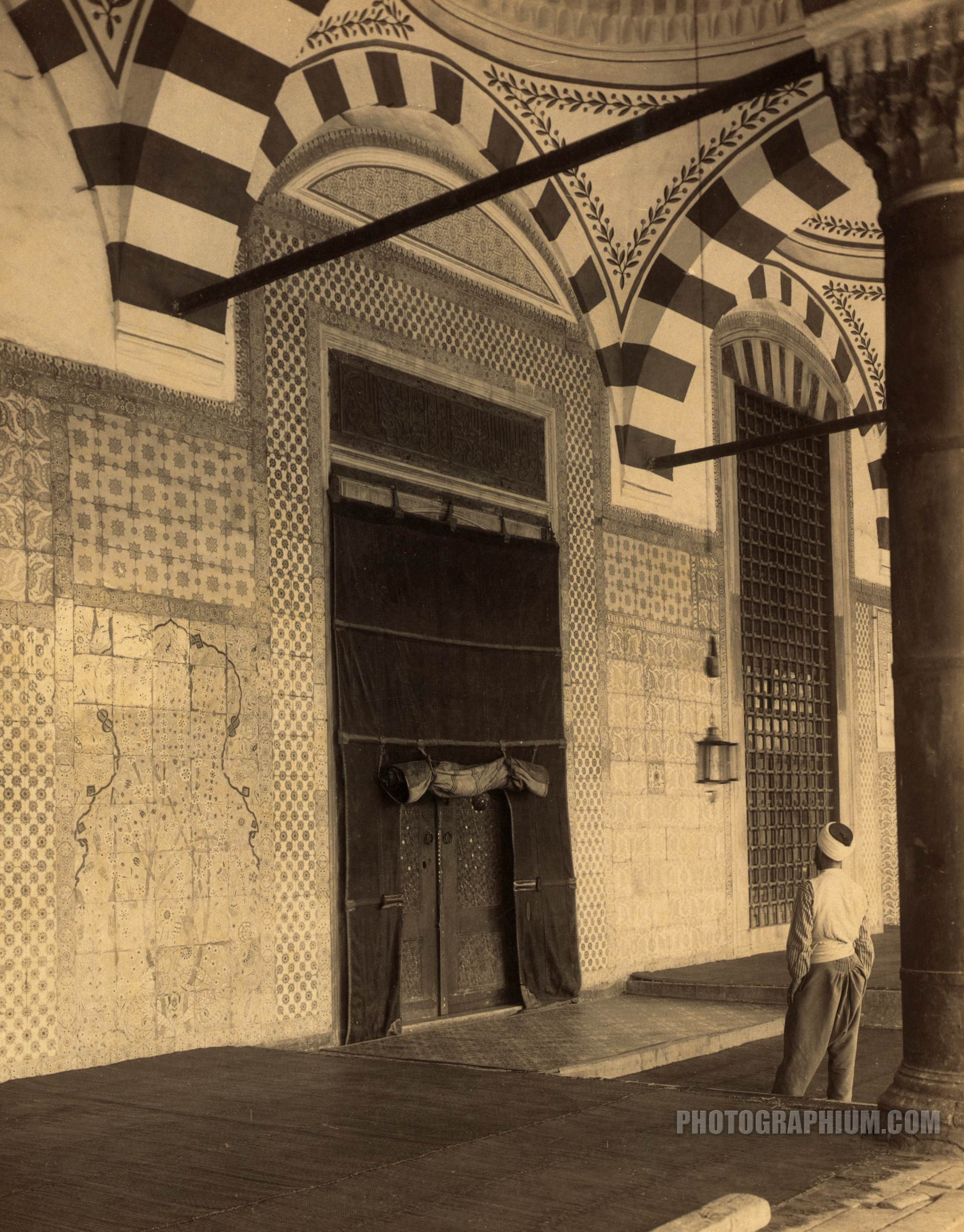 entrance of the rustem pasha mosque. istanbul. 1888-1910