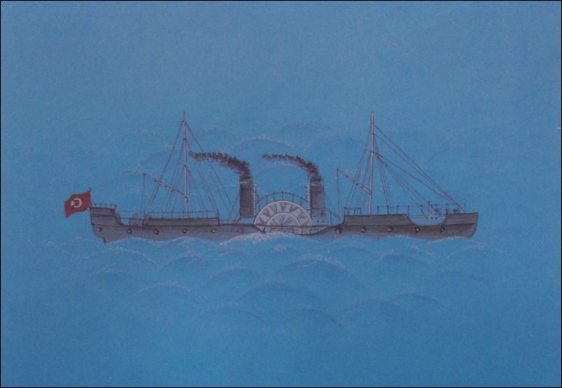 OSMANLI KARTPOSTAL OTTOMAN NAVIGATION (308)