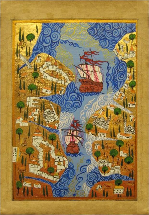 OSMANLI KARTPOSTAL OTTOMAN NAVIGATION (79)