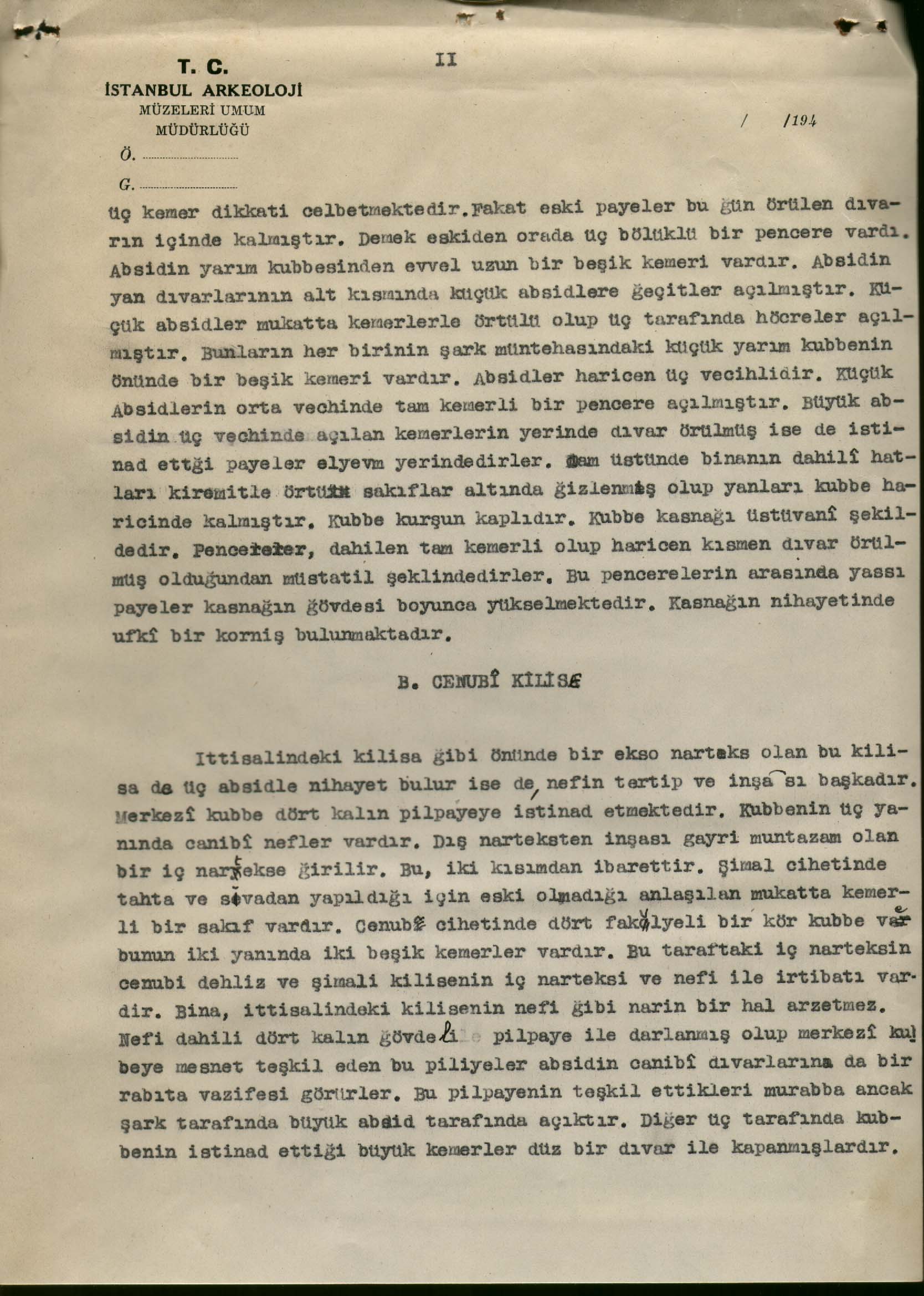 FENARİİSA CAMİİ — Belge
