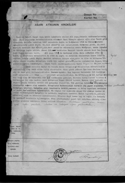 ŞEHİT ALİ PAŞA KÜTÜPHANESİ — Document