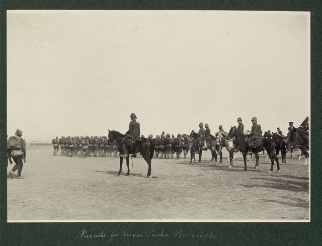 Parade for Enver Pasha. Beersheba, 1917