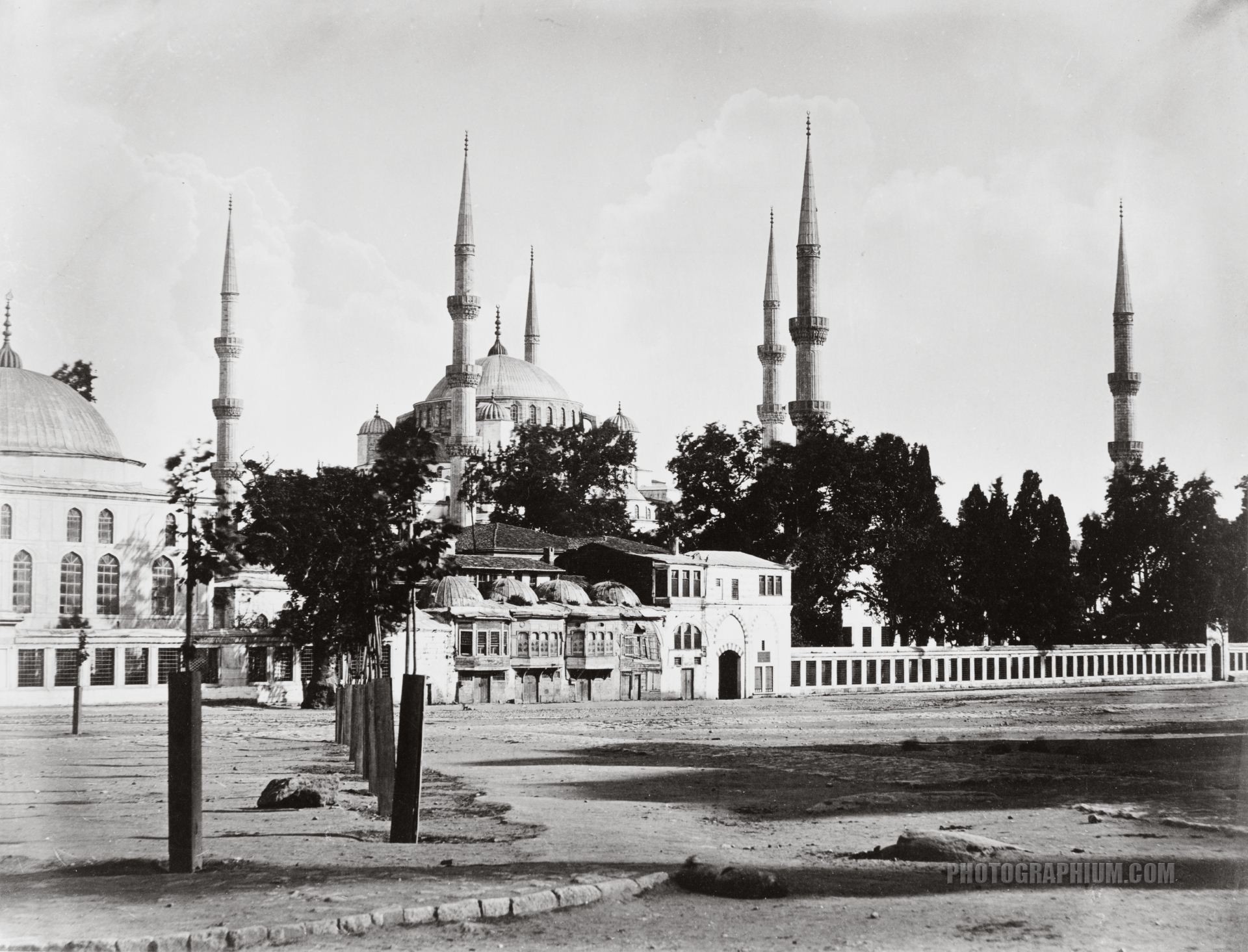sultan ahmed mosque. also known as blue mosque. istanbul turkey. 1860-1890