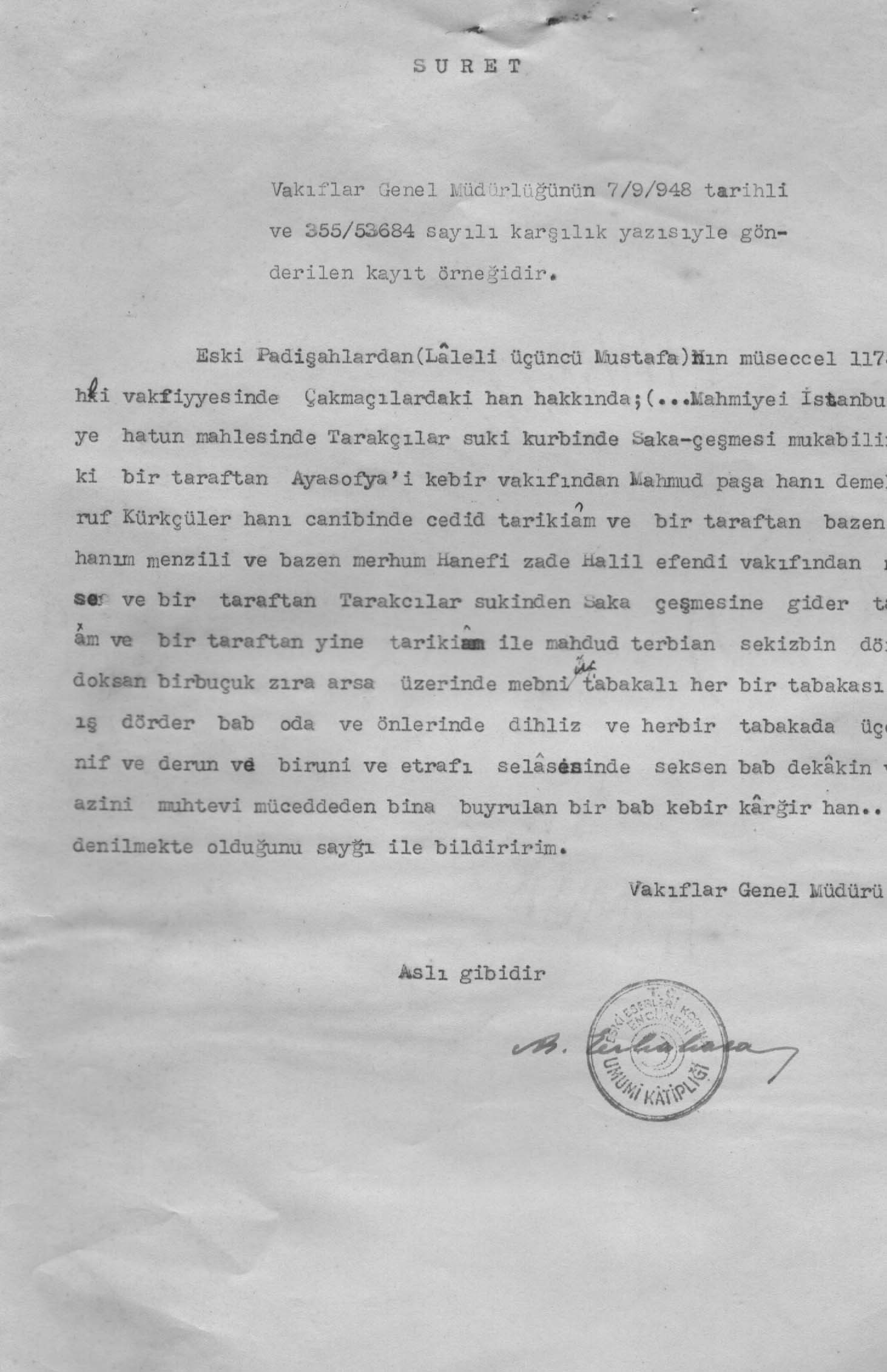 BÜYÜK YENİHAN — Belge