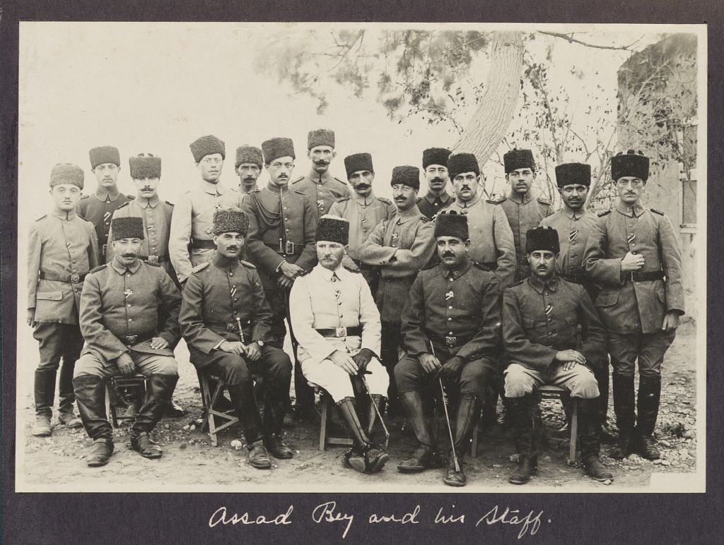 Assad Bey and his staff, 1917