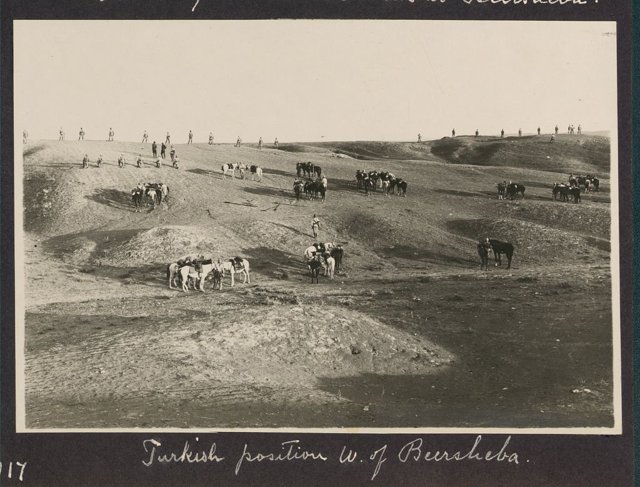 Turkish position W[est] of Beersheba, 1917