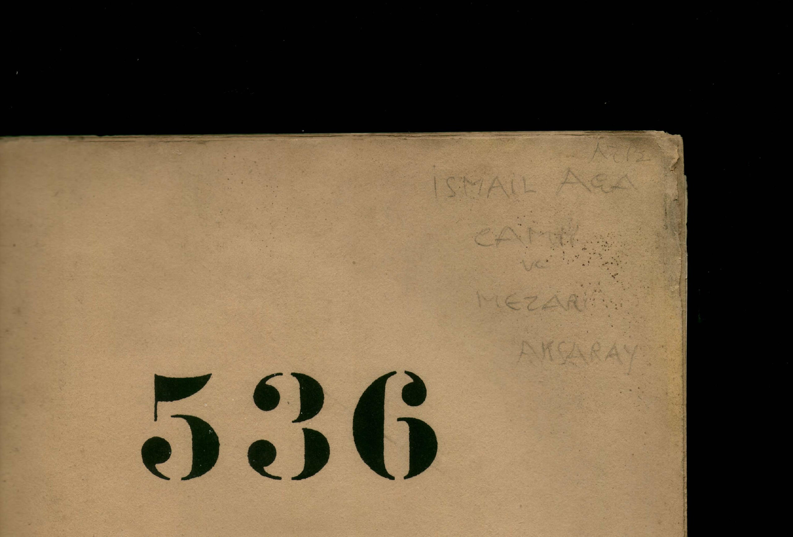 İSMAİL AĞA (ORUÇGAZİ) CAMİİ VE MEZARI — Belge