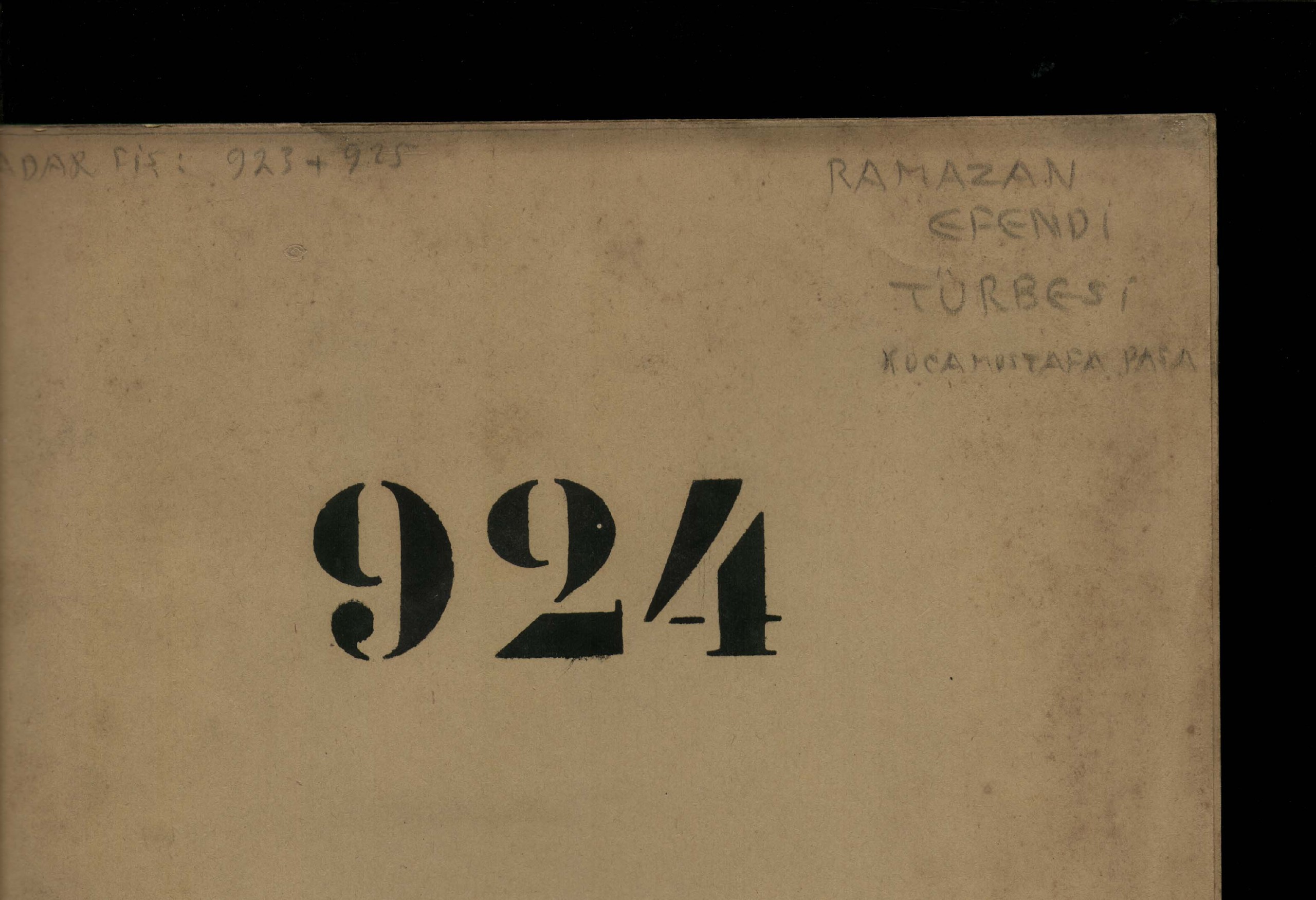 RAMAZAN EFENDİ TÜRBESİ — Belge