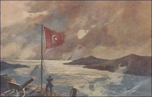OSMANLI KARTPOSTAL OTTOMAN NAVIGATION (456)