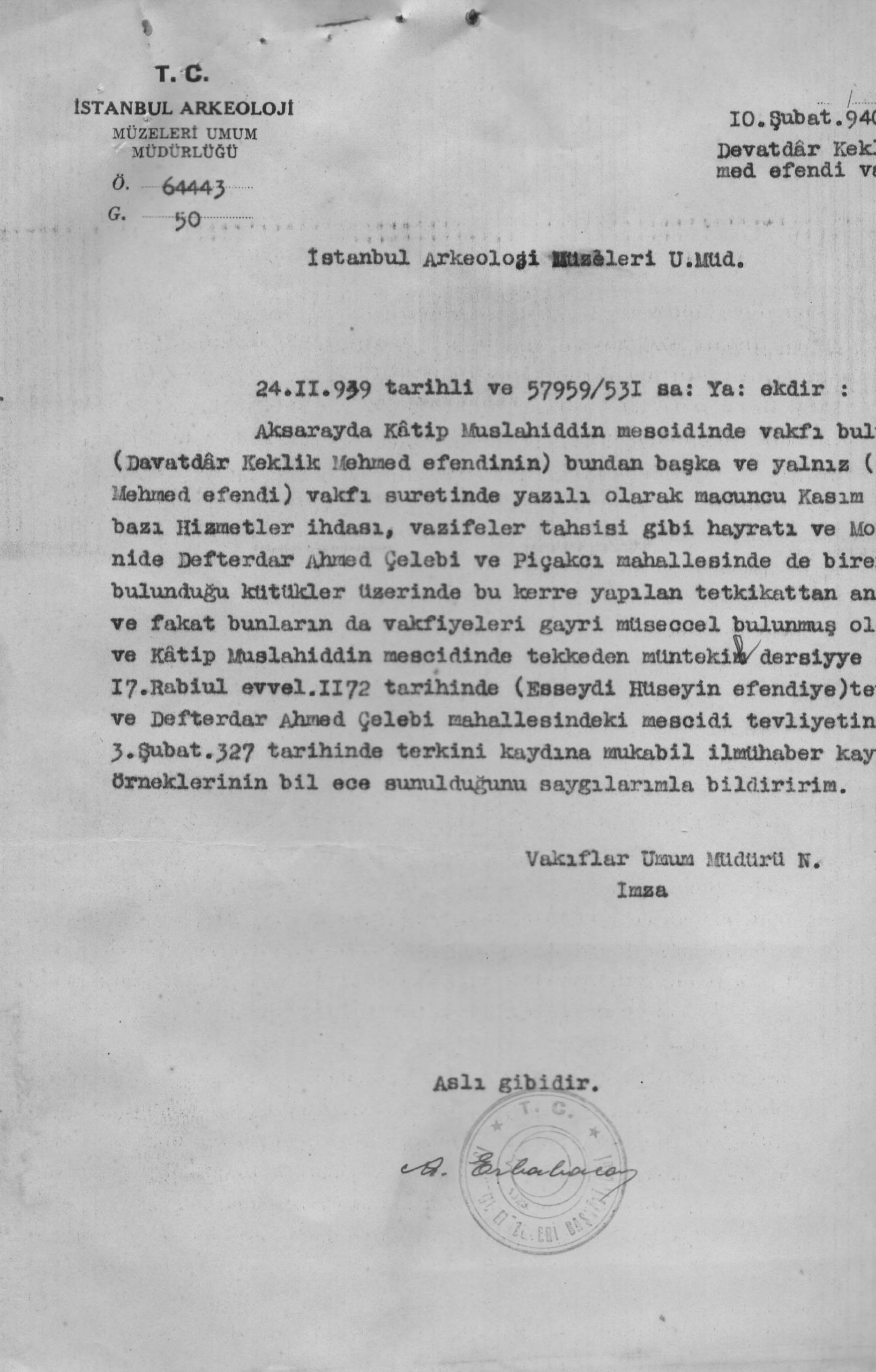 HALFETİ TEKKESİ — Belge