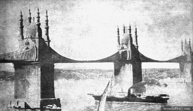 BOĞAZİÇİ KÖPRÜSÜNÜN 2 ABDÜLHAMİD HAN  DÖNEMİ ÇİZİMLERİ