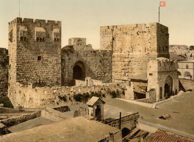 [The towers of David and Hippicus, Jerusalem, Holy Land]
