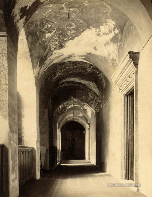 Narthex vestibule of Hagia Sophia mosque formerly the church of hagia sophia. Istanbul 1888-1910