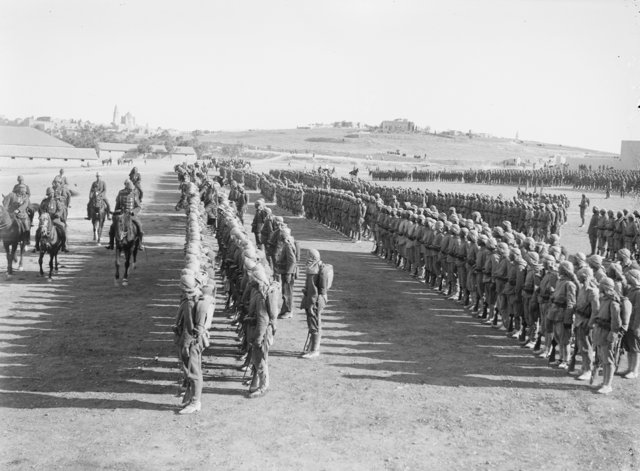 [Turkish soldiers on parade grounds]
