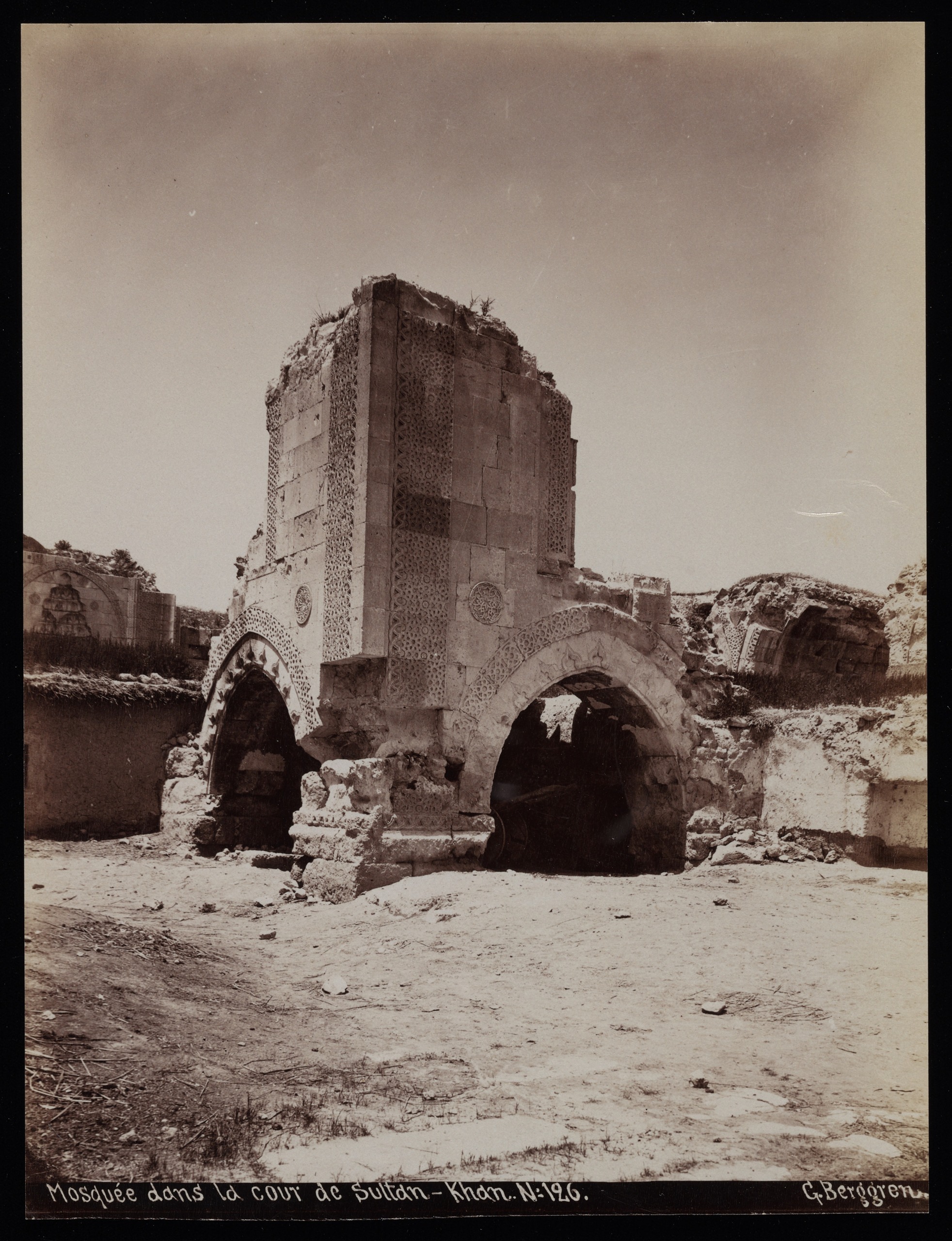 Aksaray Sultanhanı Kervansarayı Camii / 1870'ler / G. Berggren Fotoğrafı
