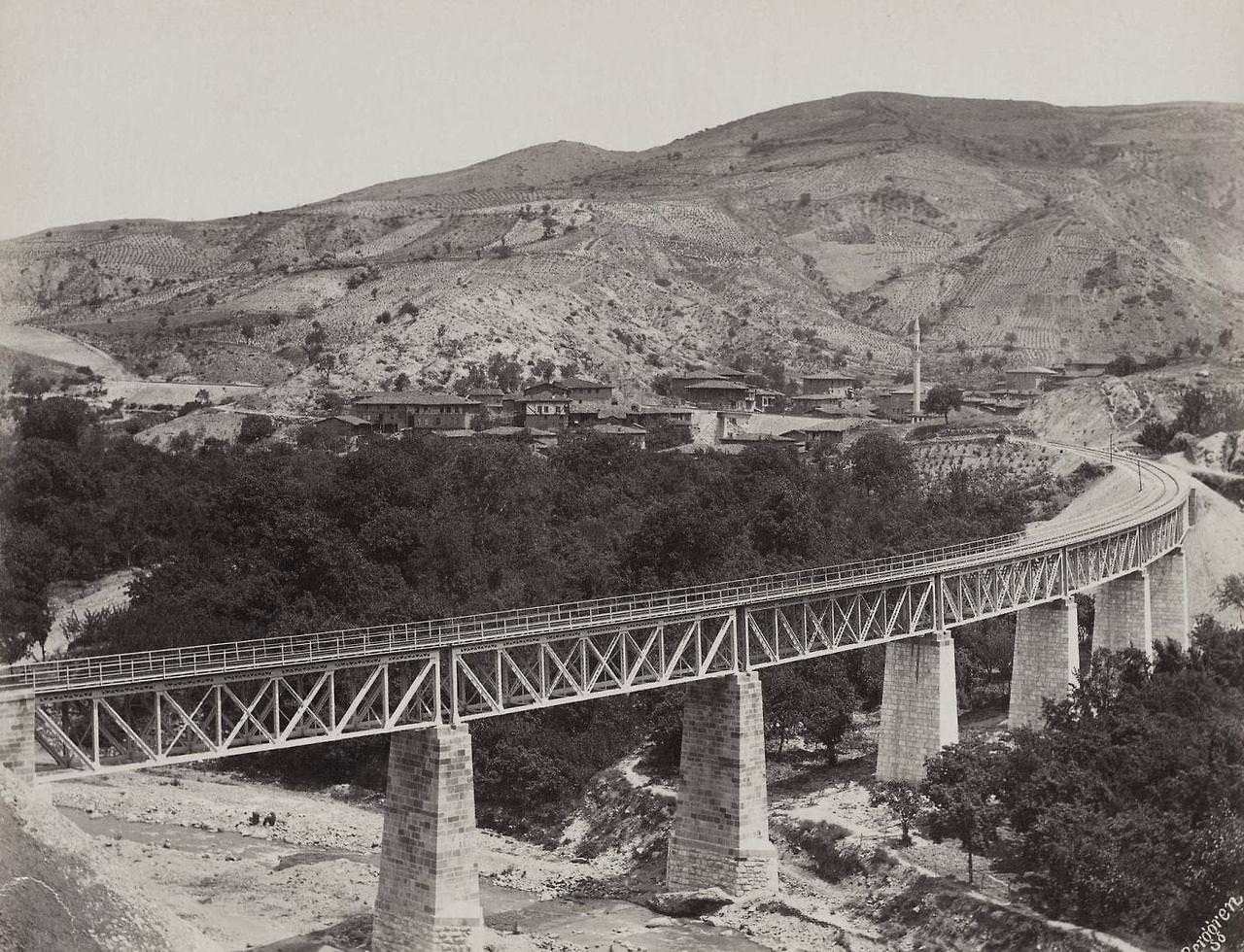 Bilecik Bekdemir Köprüsü / 1880′ler Guillaume Berggren fotoğrafı