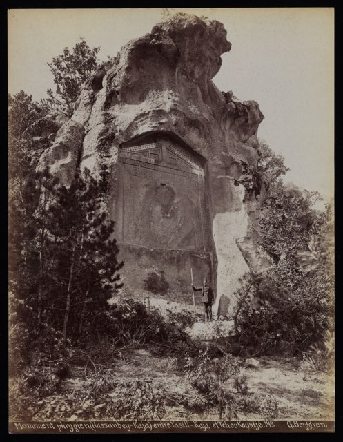 Küçük Yazılıkaya (Areyastis Anıtı) - Eskişehir / 1870'ler / G.Berggren Fotoğrafı