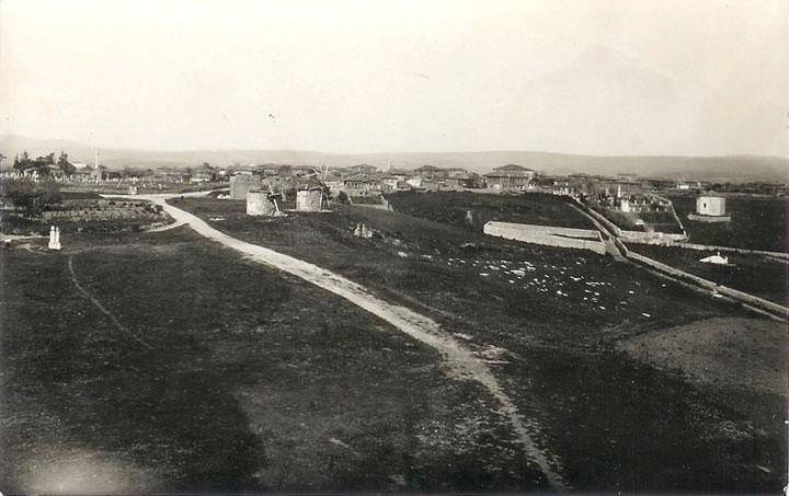 Gelibolu Fransız Mezarlığı ve Yel değirmenleri - Çanakkale / 1910