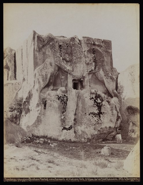 Yazılıkaya Aslankaya Anıtı / Eskişehir / 1870'ler / Guillaume Berggren Fotoğrafı
