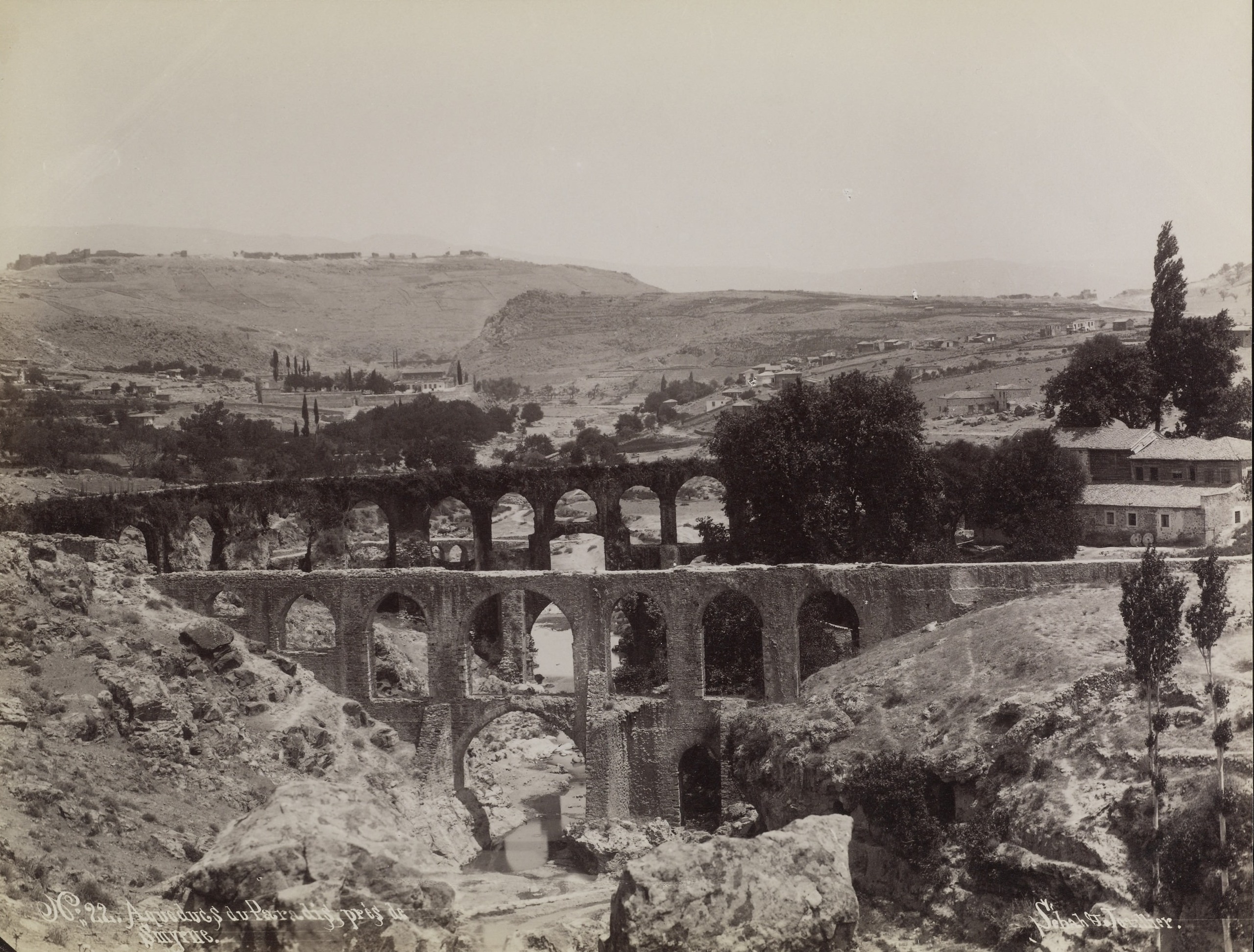 Kızılçullu Su Kemerleri, İzmir / Sébah ve Joaillier Fotoğrafı