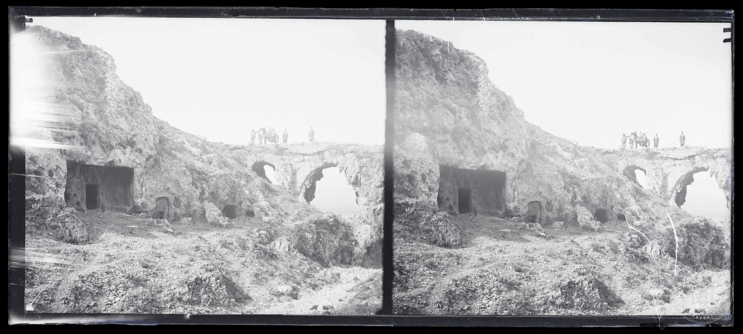 Antakya Trajan Water Belt and Rock Tombs In Front
