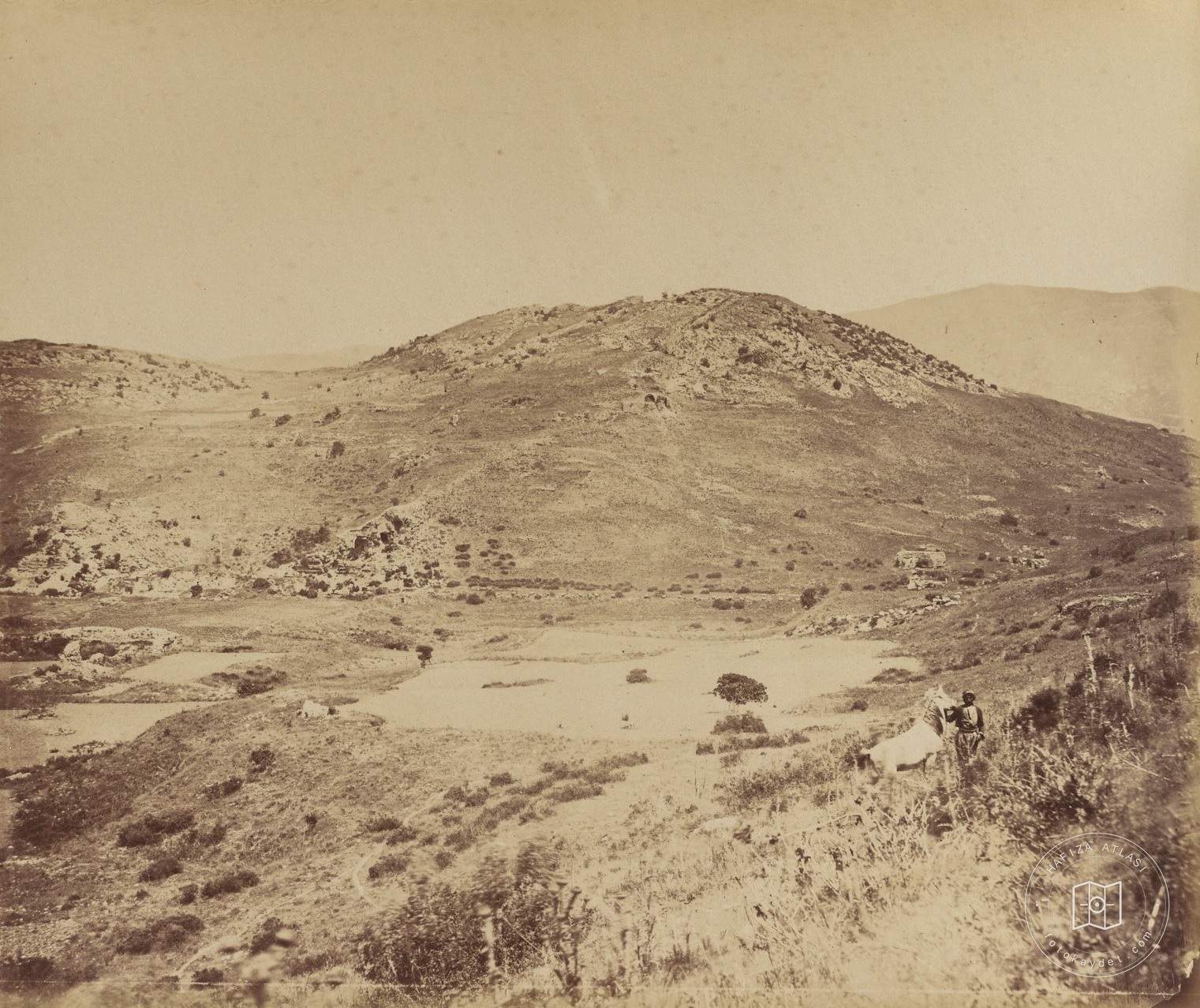 General View of the Ancient Theatre before Excavation