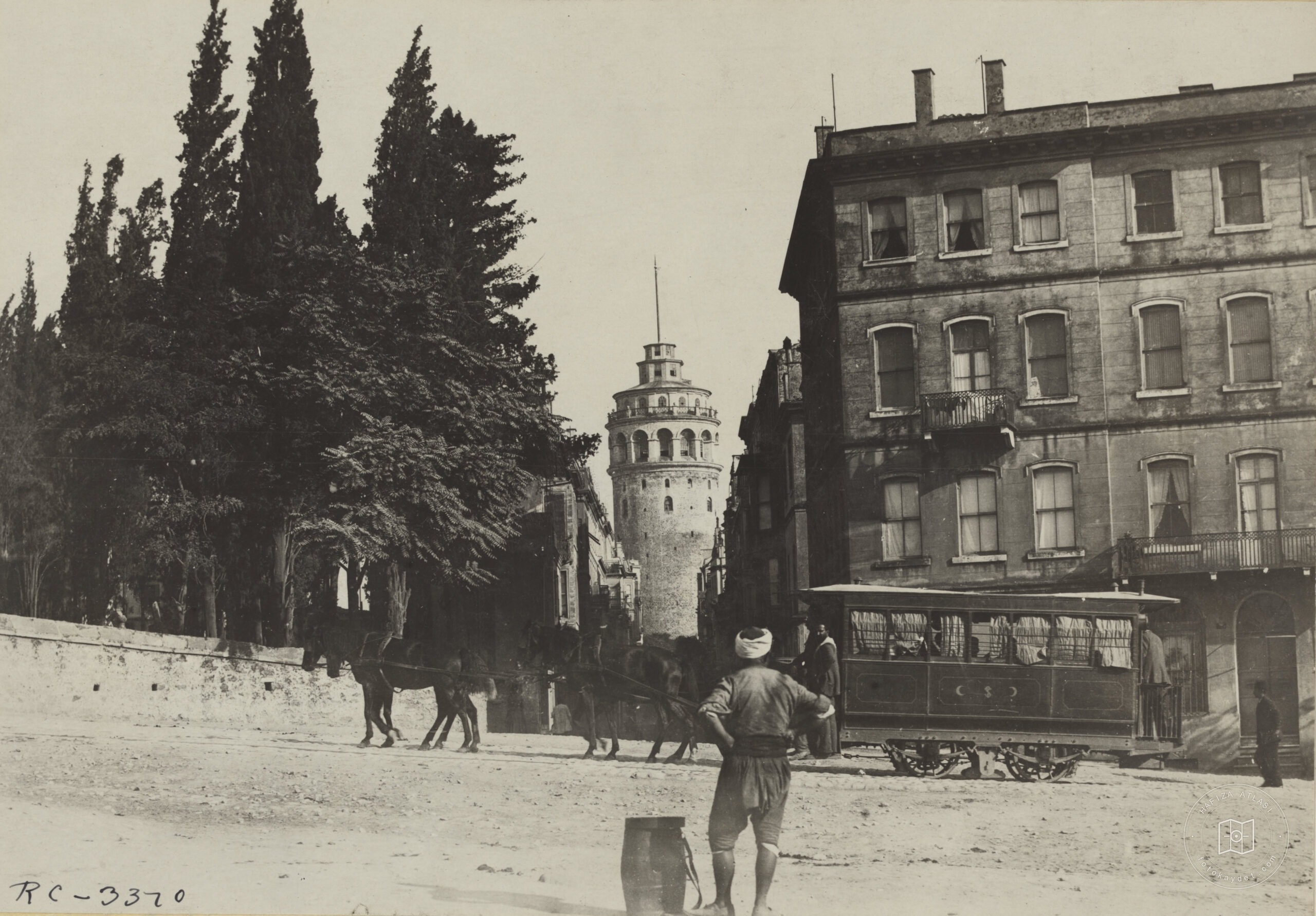 Galata Tower and Horse Tram