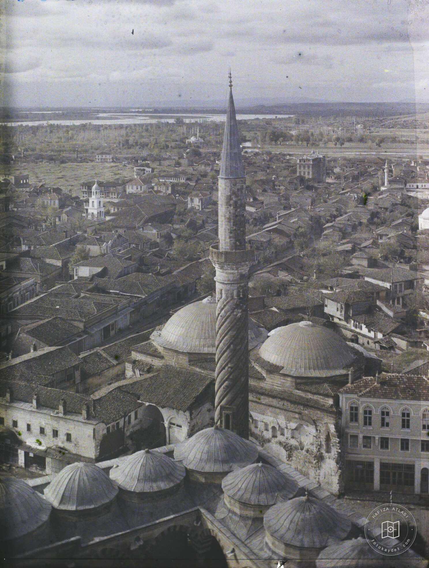 Edirne Üç Şerefeli Cami Minaresi’nden Yıldırım Yönüne Bakış