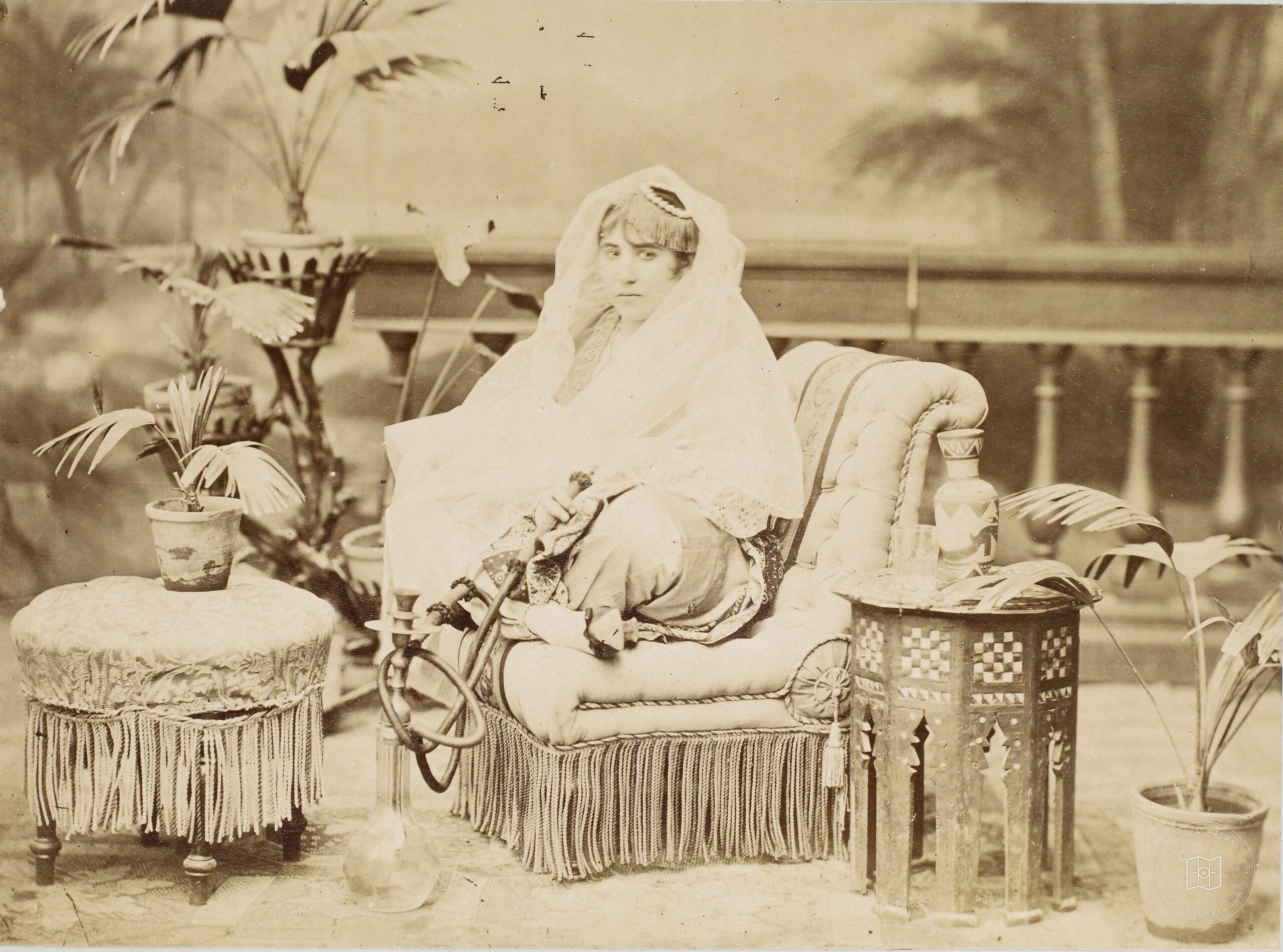 Nargile Portrait of Woman