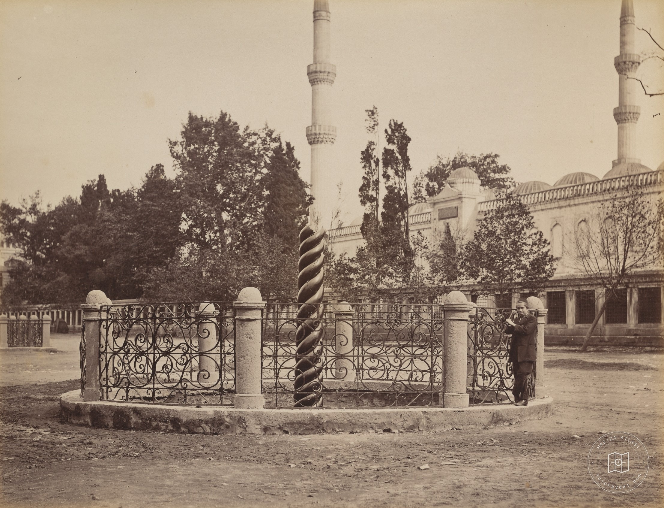 Snake Column and Background Sultan Ahmet Mosque