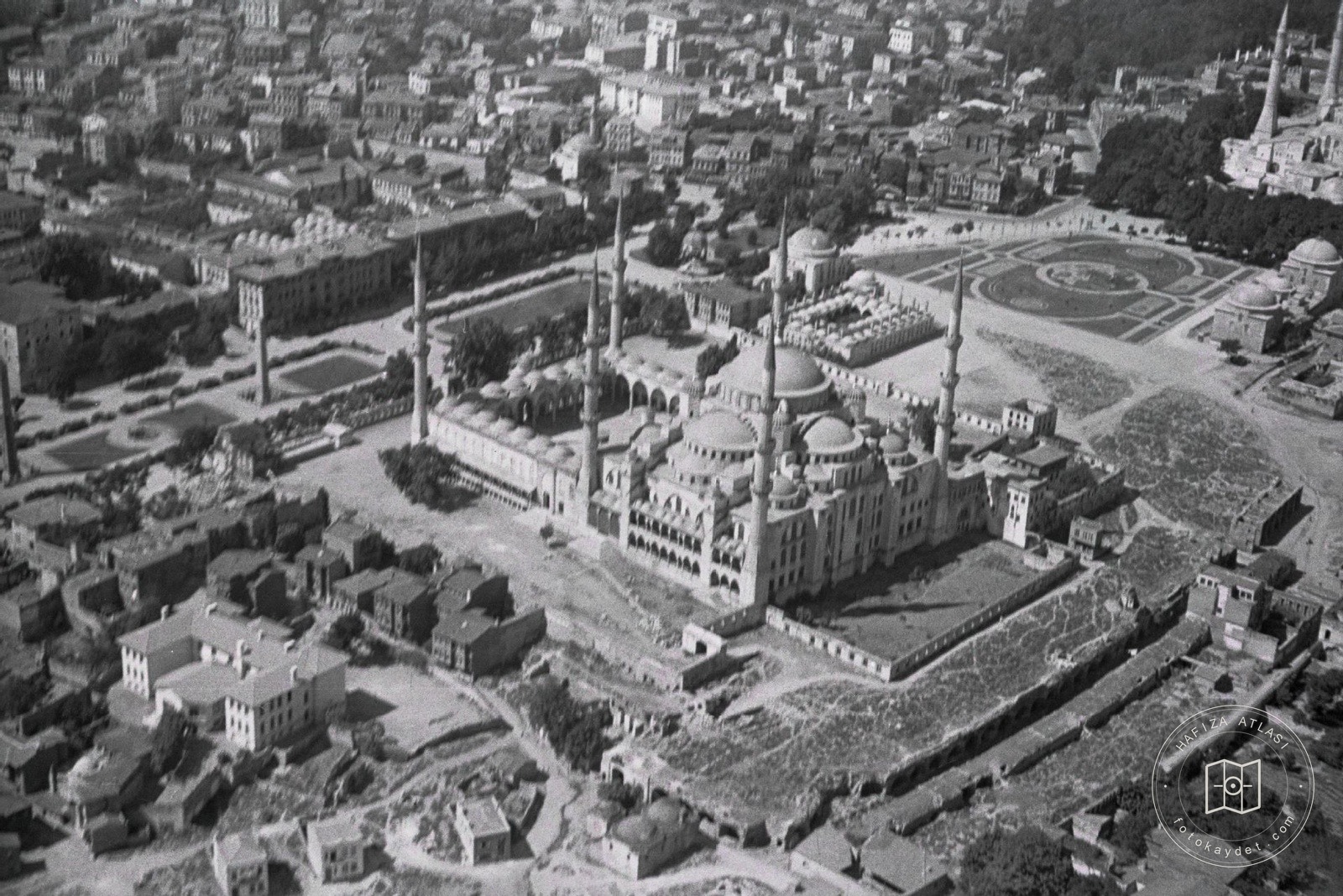 Havadan Sultan Ahmet Camii ve Çevresi