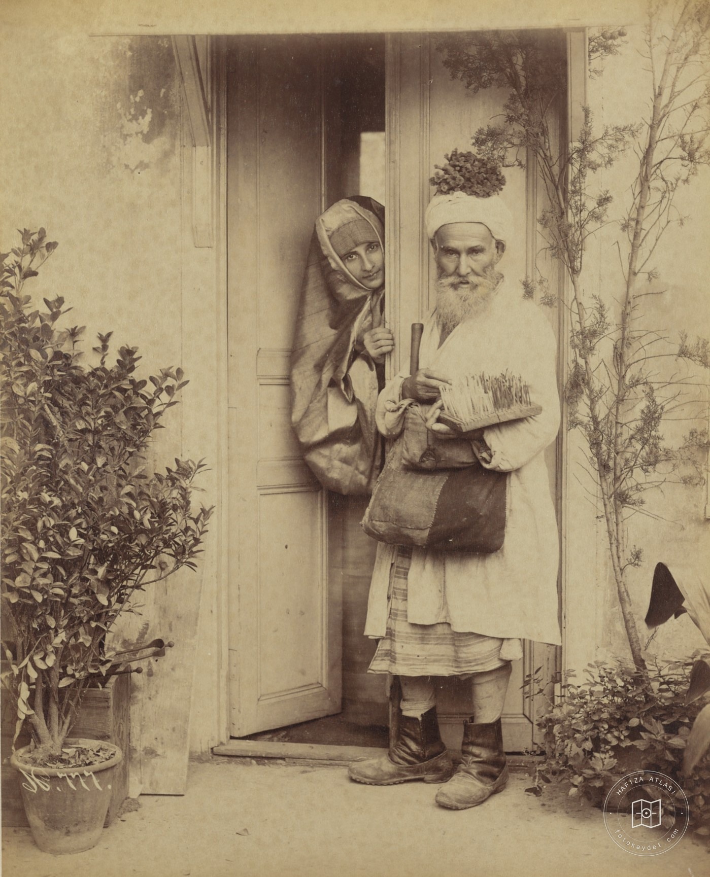 Street Seller and Woman