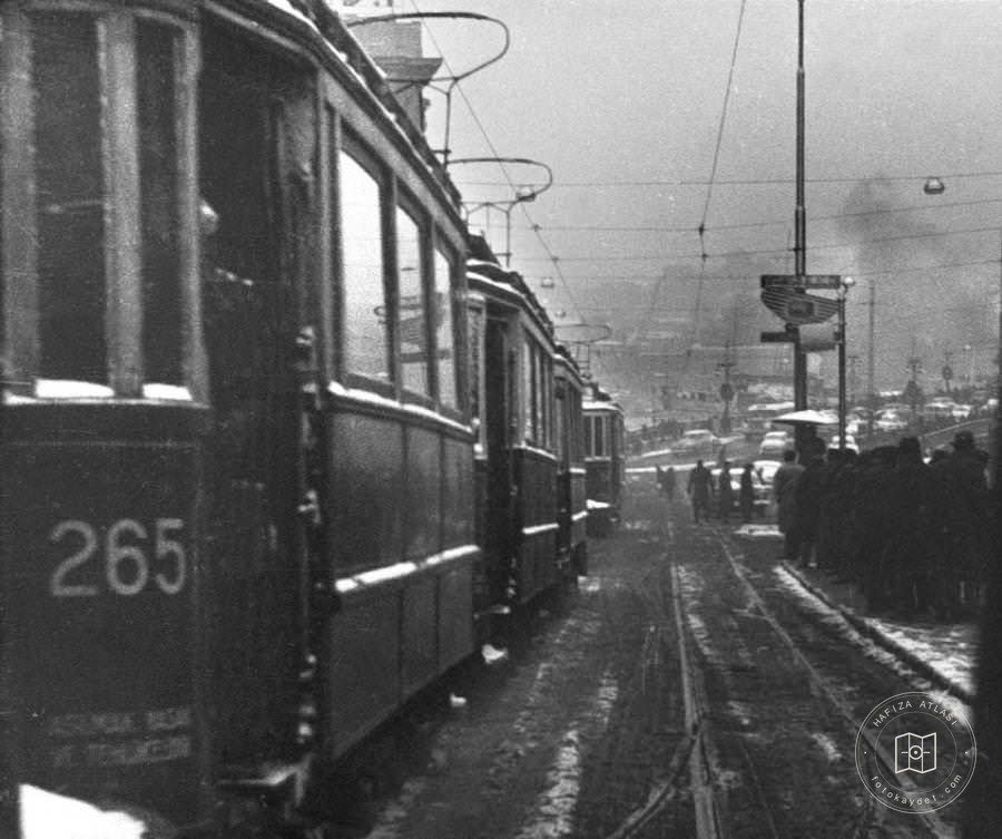 Karaköy Tram Stop On A Snowy Day